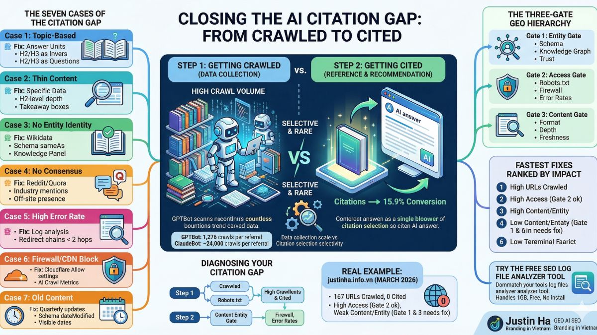 Why AI Bots Crawl Your Site But Never Cite You (And How to Fix It)